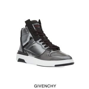 Givenchy "Wing" high-top sneaker in faux leather